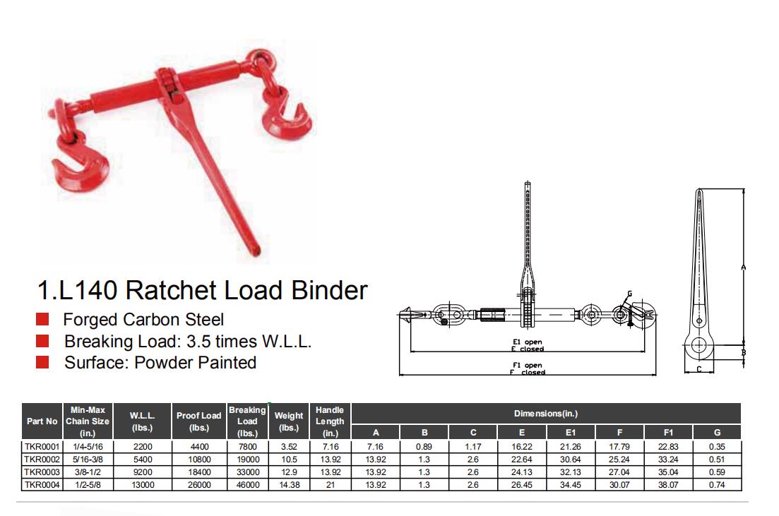 Thinkwell L 140 Ratchet Type Load Binder